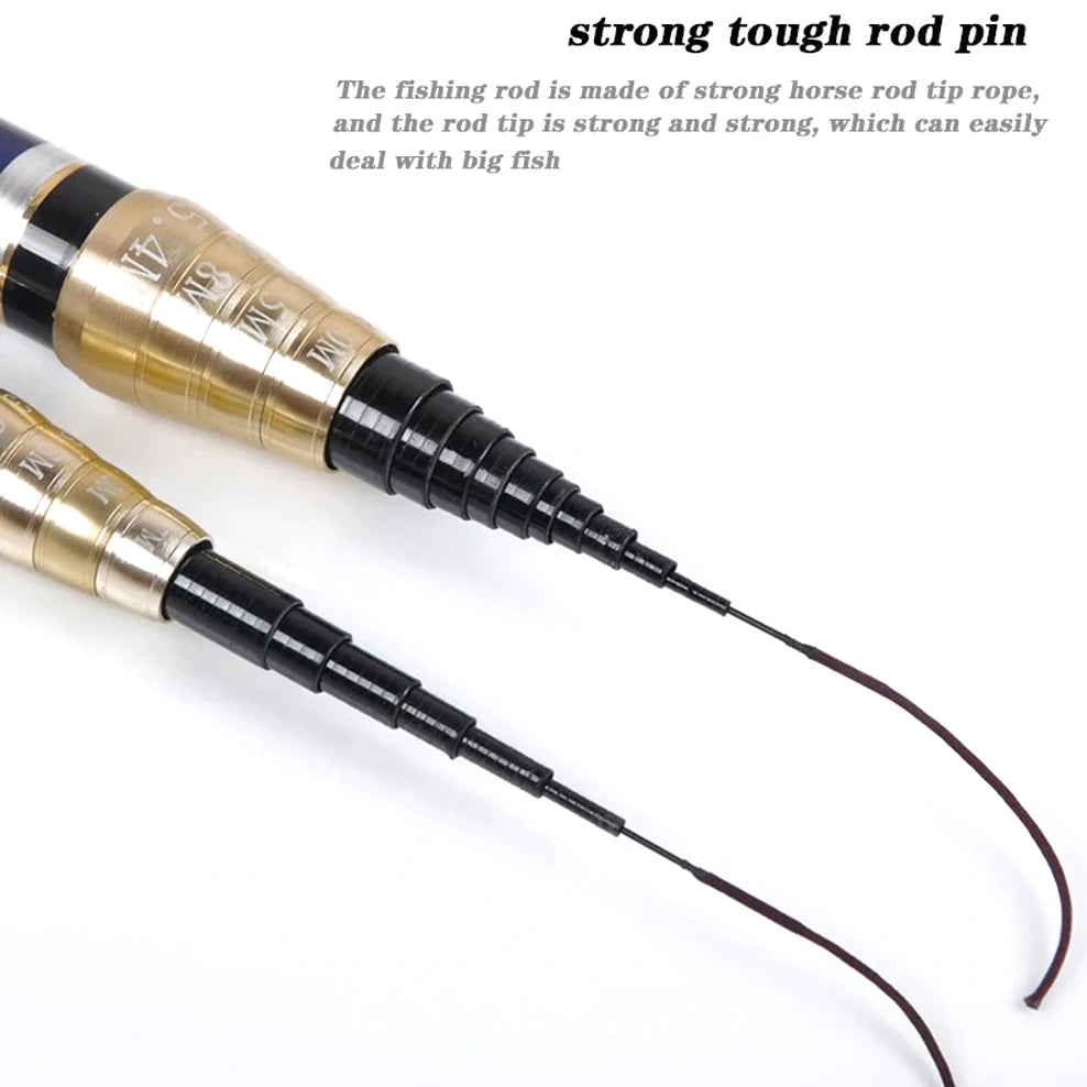 Carbon Fiber 4 Positioning Carp Fishing Rods 3.6-7.2M Telescopic Stream Feeder Pole Ultralight Hard Accessory Hand Fishing Rods