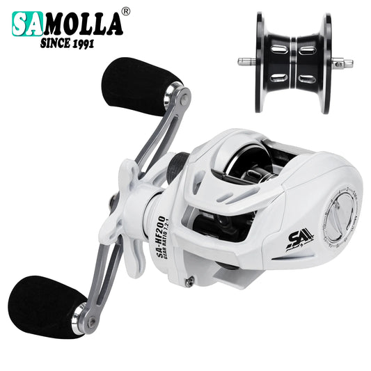 SAMOLLA Baitcasting Reel – Ultralight, 6+1BB, 7.2:1 High-Speed Gear Ratio