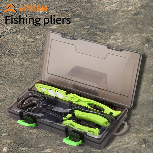 Booms Fishing X1 Aluminum Fishing Pliers Saltwater, Surf Fishing Tackle Kit, Fishing Multitool Hook Remover Braided Fishing Line