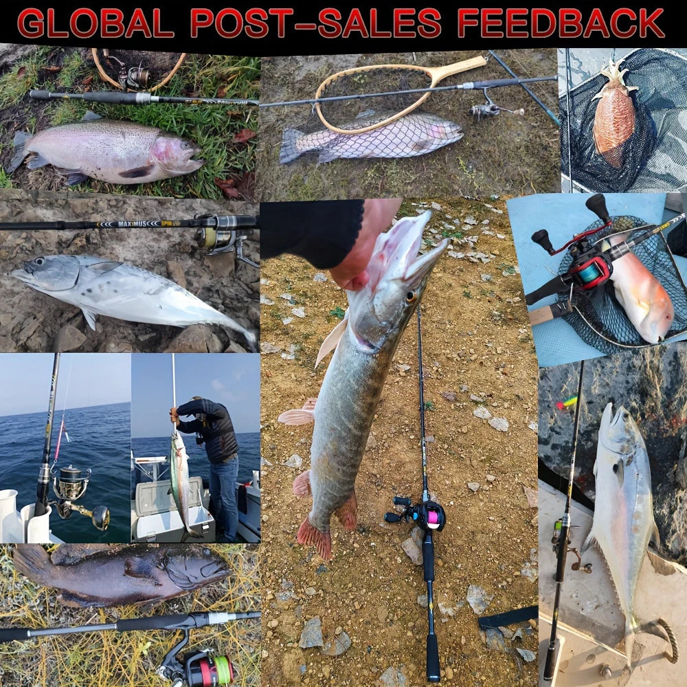 MAXIMUS Carbon Fishing Rod – Spinning & Baitcasting Travel Rod with FUJI Guides