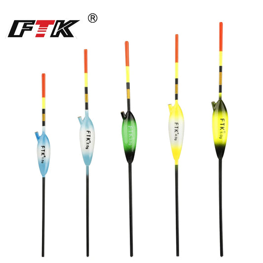 FTK 5pcs Fishing Slip Bobber Float Kit Vertical Buoys 18.3-24.2cm 7.2-9.5in Balsa Wood Slip Floats Bobbers For Crappie Panfish