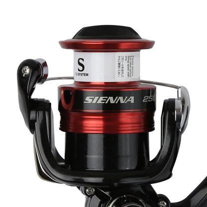 Shimano Sienna Spinning Reel – AR-C Spool, Sizes 500–4000
